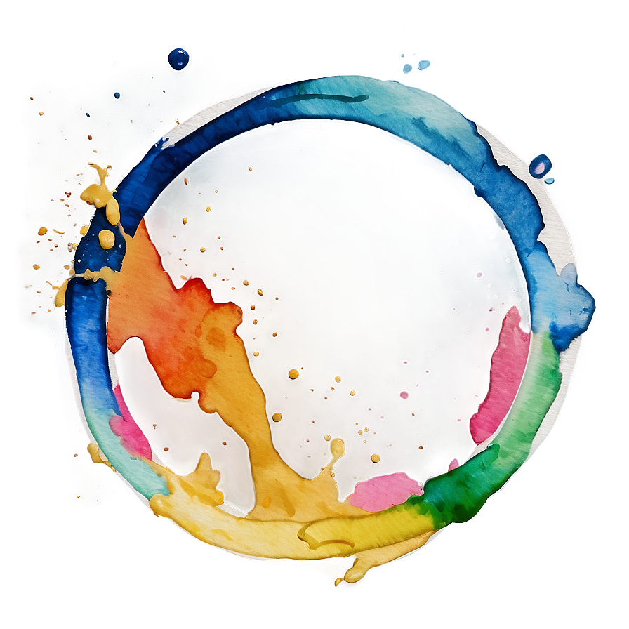 Watercolor Circle Splash Png Dvo