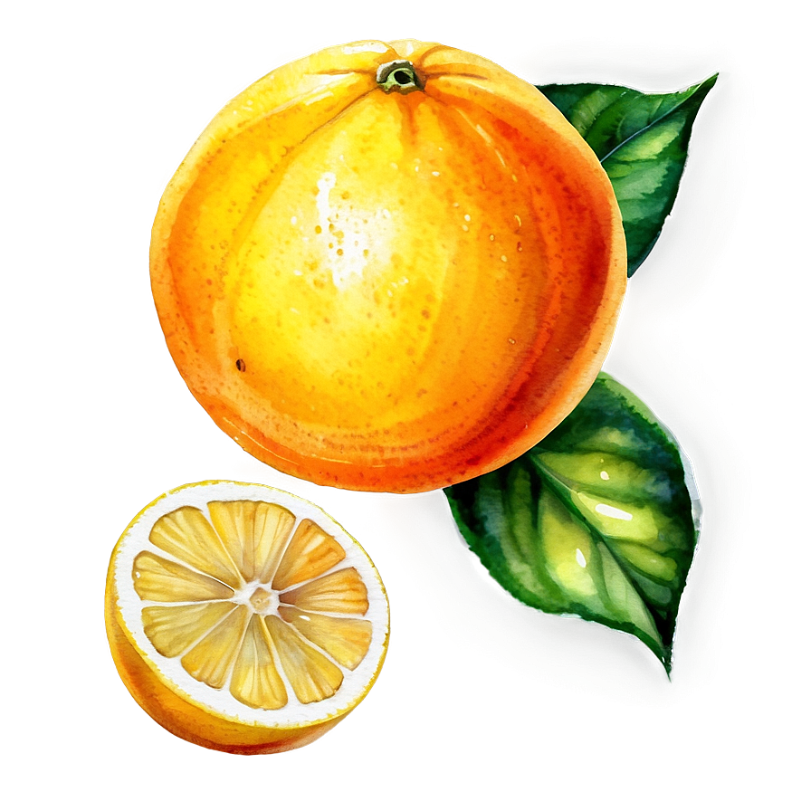 Watercolor Citrus Fruits Png 06242024