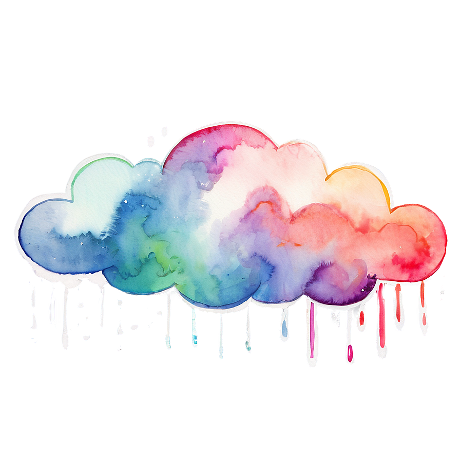 Watercolor Cloud Cute Png Dcp