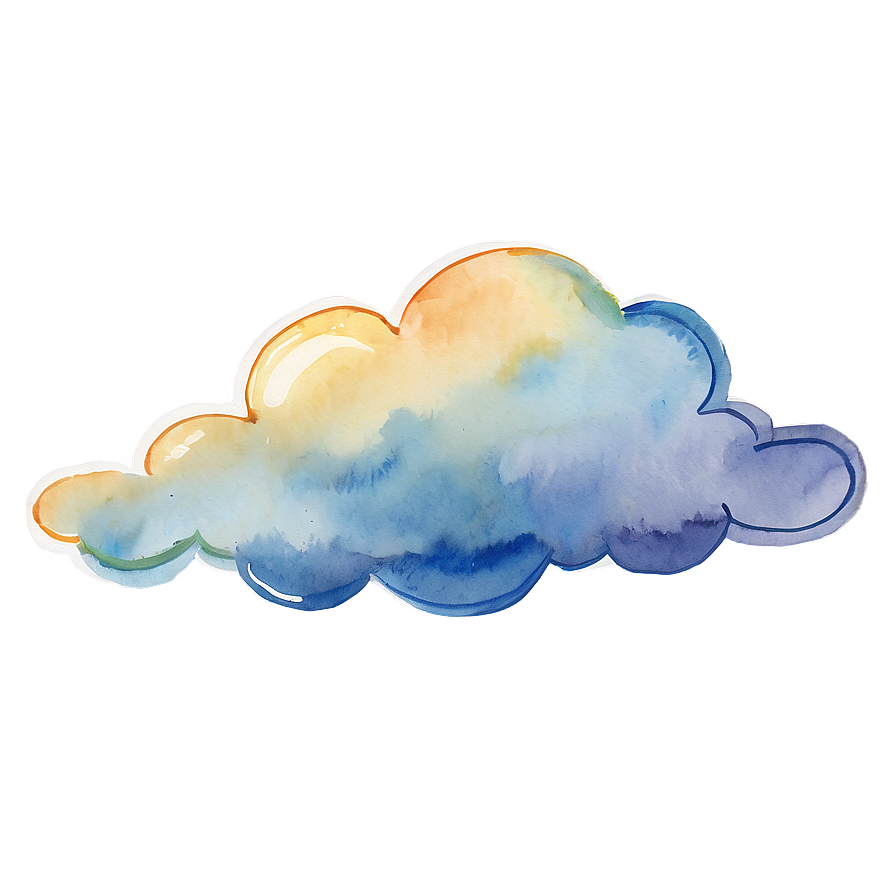 Watercolor Cloud Cute Png Fpv67