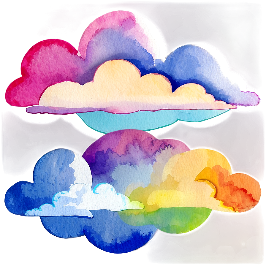 Watercolor Clouds Png 04292024