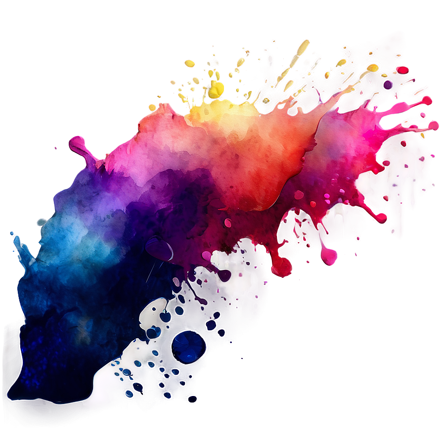 Watercolor Corner Splash Png Jbb