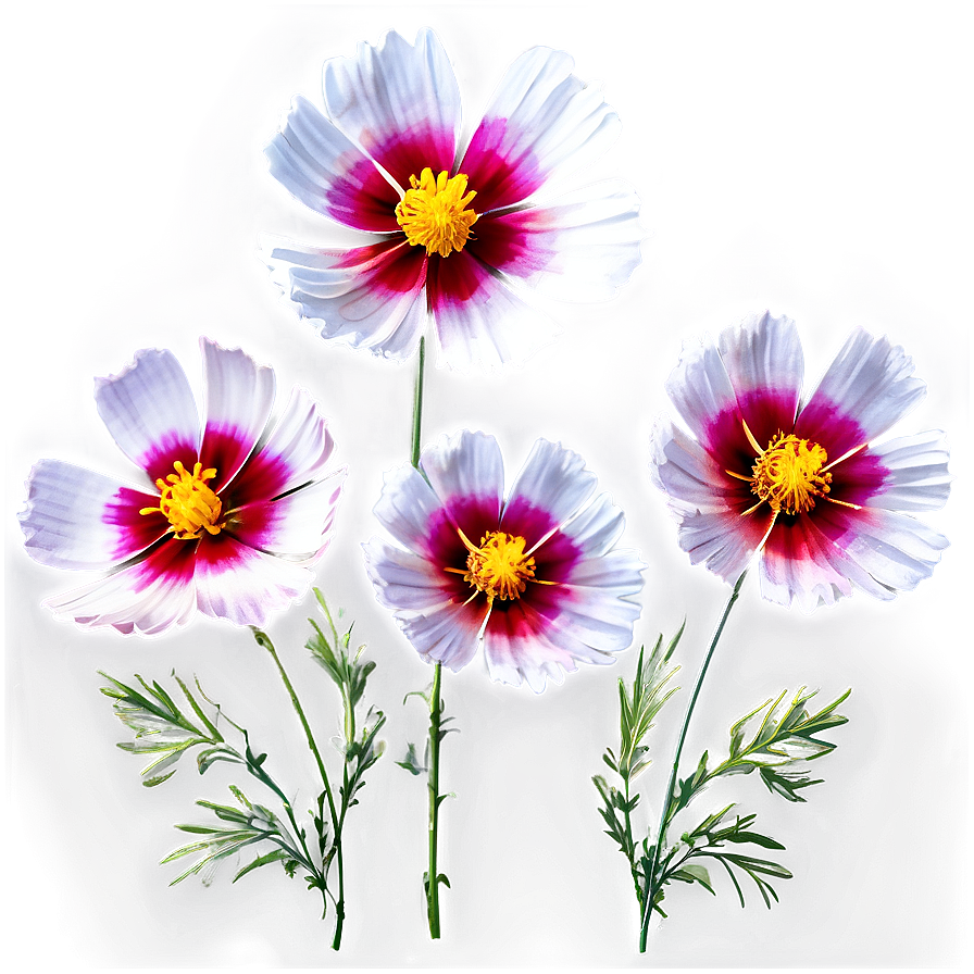 Watercolor Cosmos Flowers Png Jre