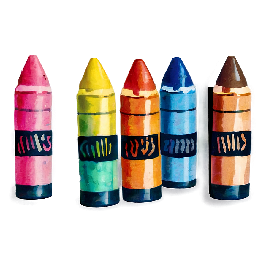 Watercolor Crayons Png Bbt