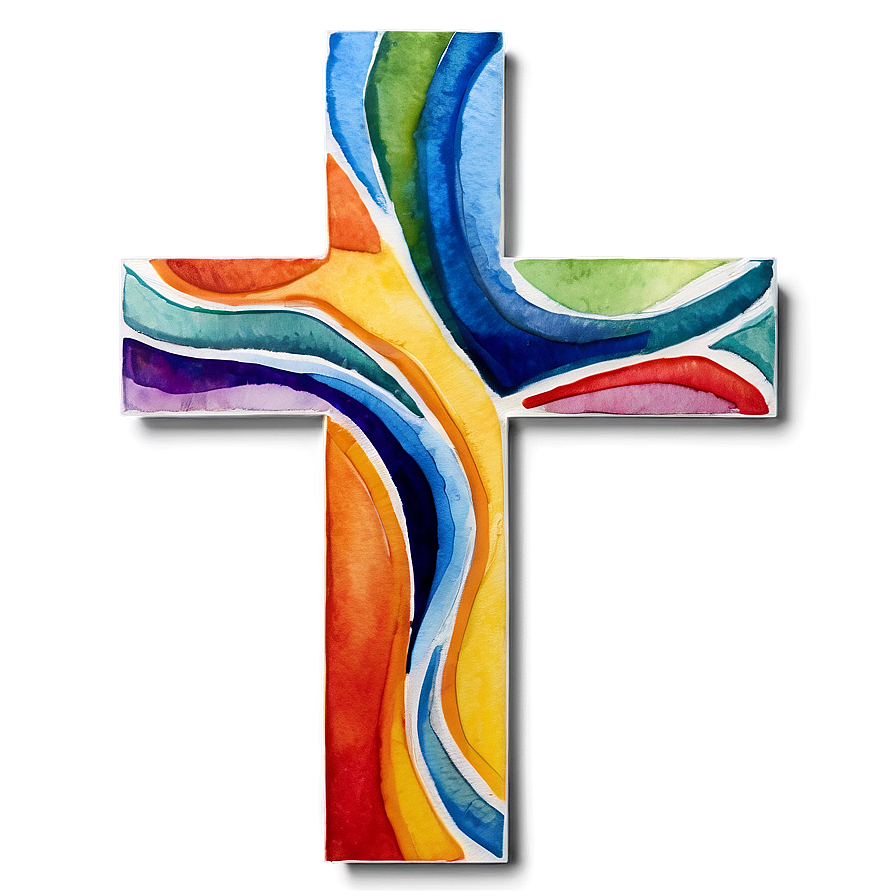 Watercolor Cross Png 06292024