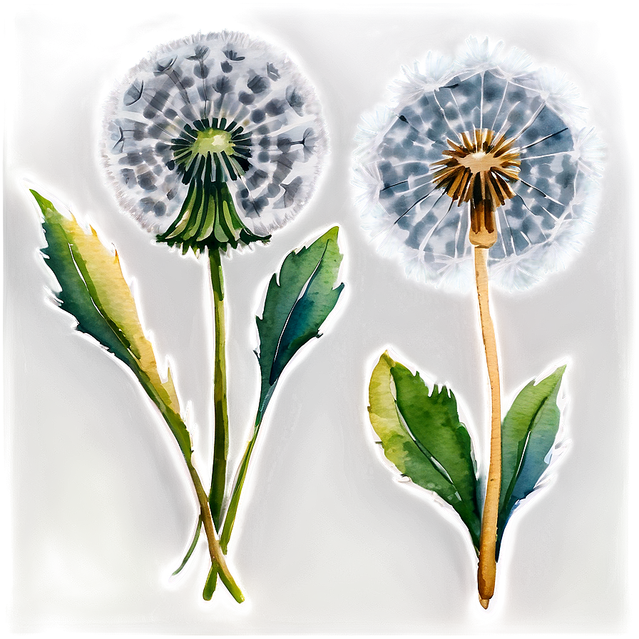 Watercolor Dandelions Png Qyj