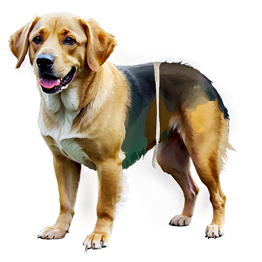 Watercolor Dog Png Bud