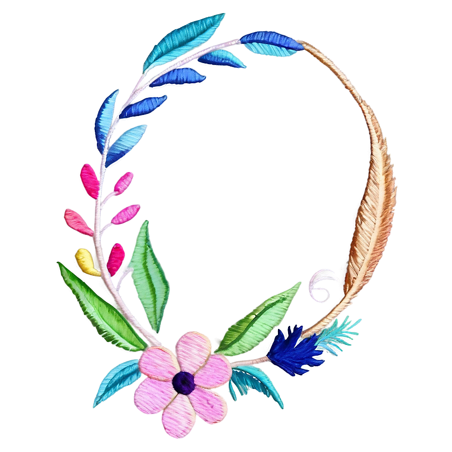 Watercolor Embroidery Design Png 50