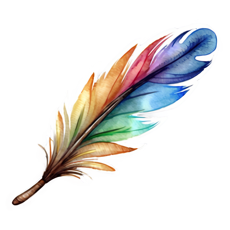 Watercolor Feather Art Png 75