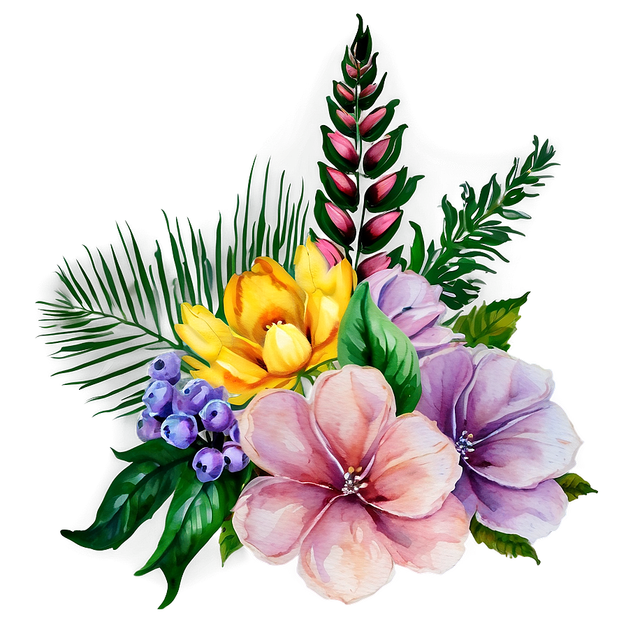 Watercolor Floral Arrangement Png 5