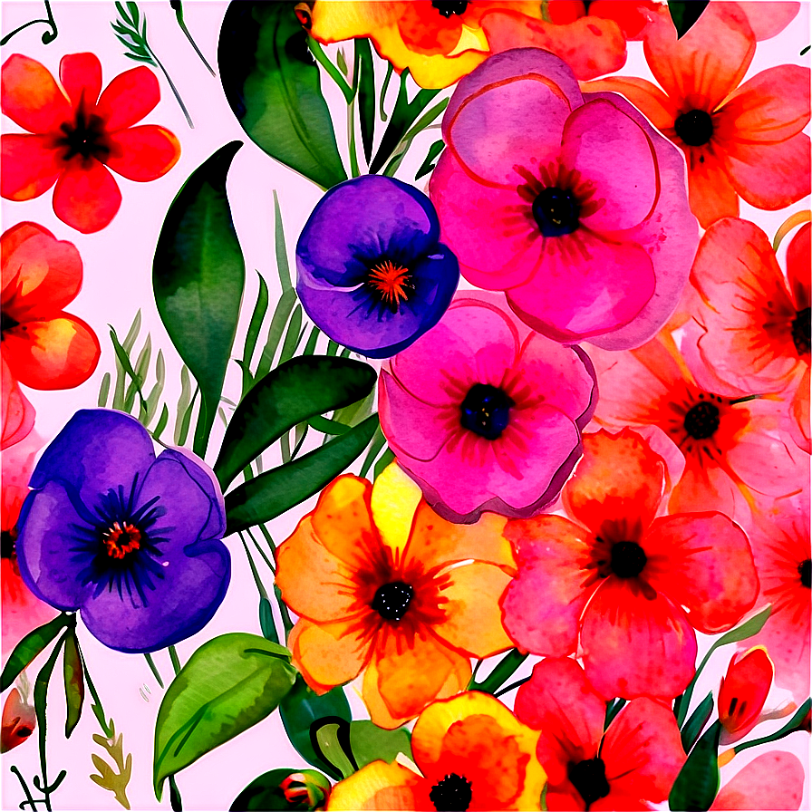 Watercolor Floral Background Png Rjj