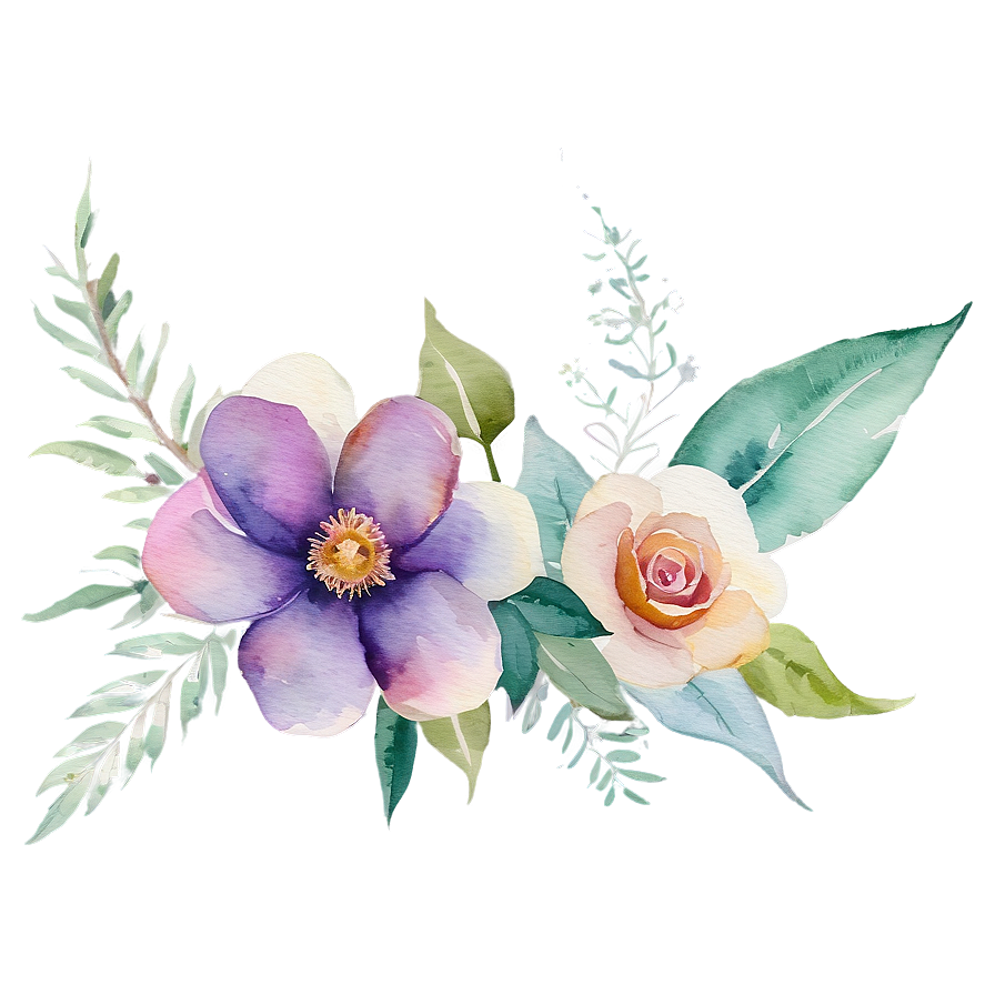 Watercolor Floral Bliss Png Lvc