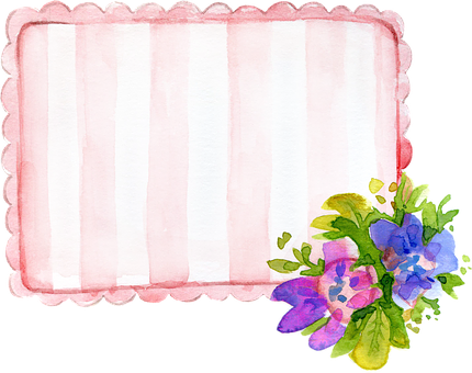 Watercolor Floral Frame Background