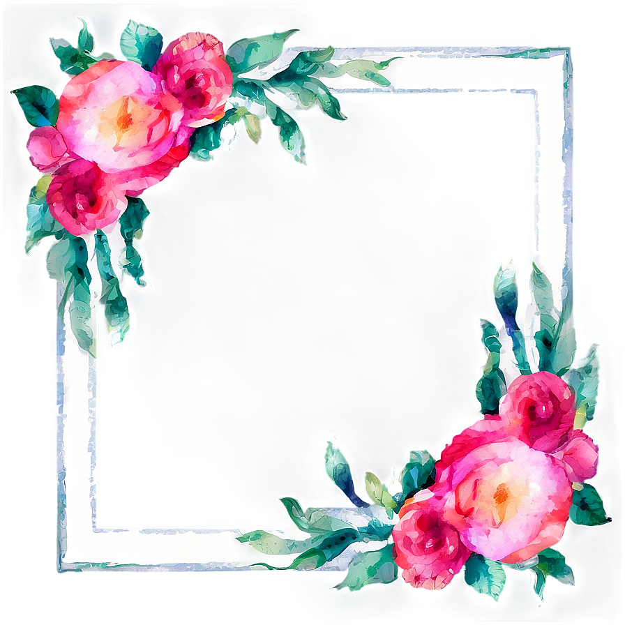 Watercolor Floral Frames Png 05252024