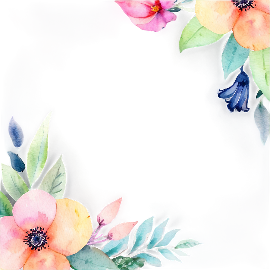 Watercolor Floral Frames Png 10