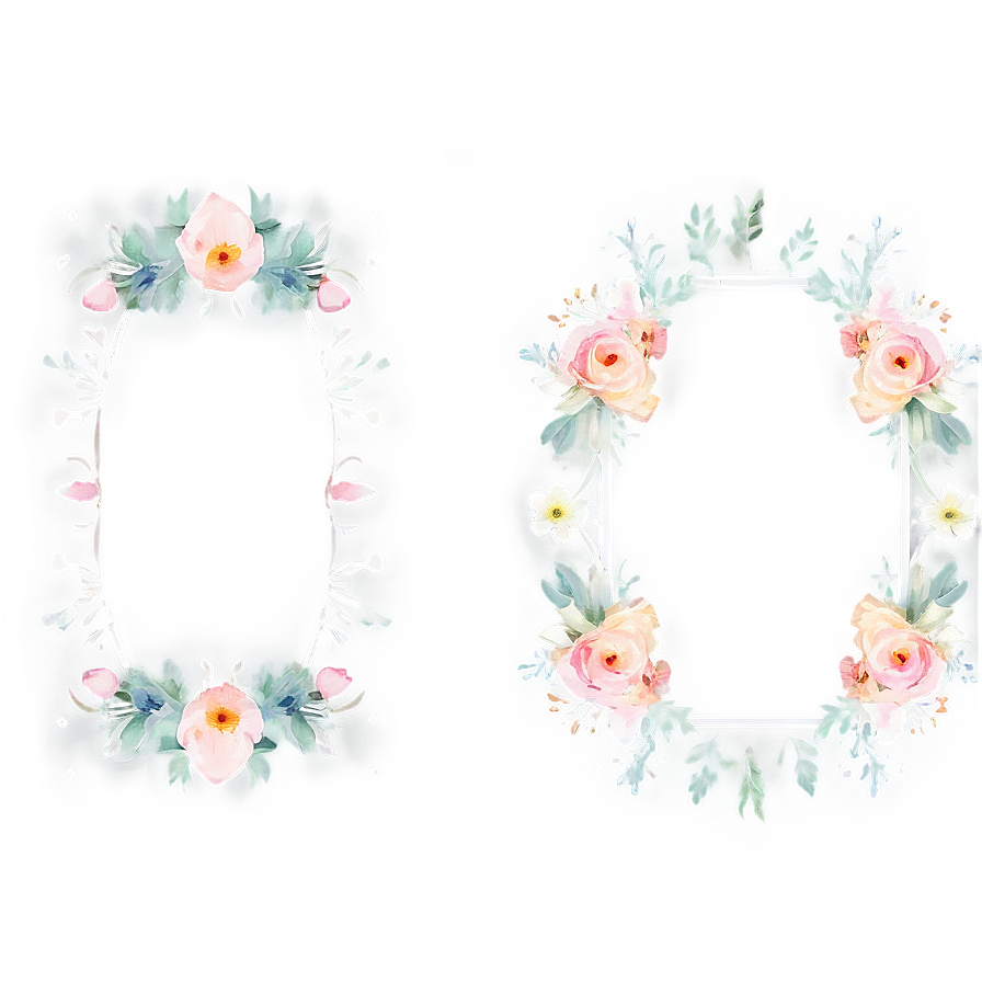 Watercolor Floral Frames Png 59