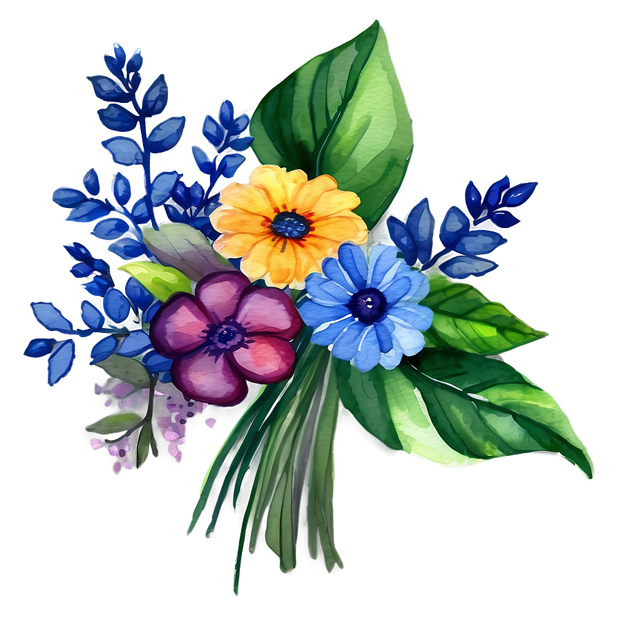 Watercolor Flower Bouquet Png 5