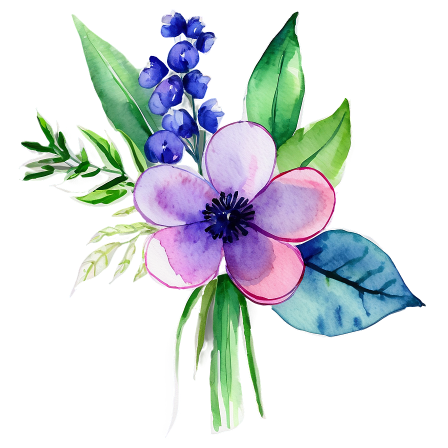 Watercolor Flower Bouquet Png 57