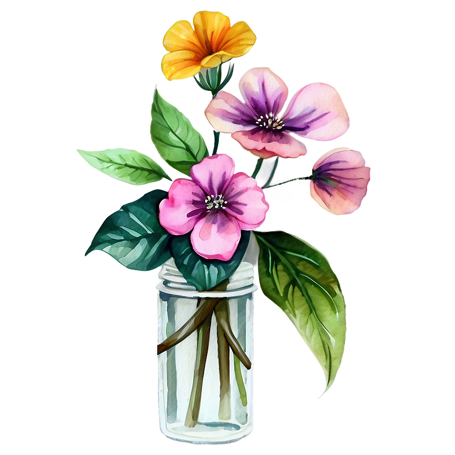 Watercolor Flower Essence Png 12