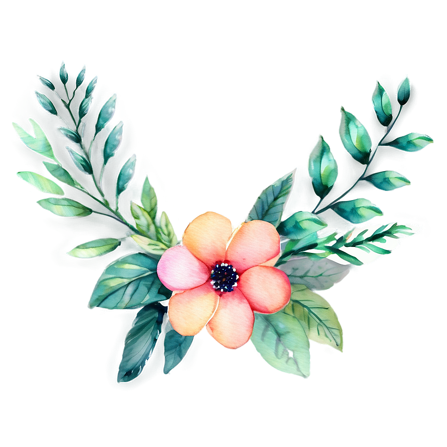 Watercolor Flower Wreath Png 05252024