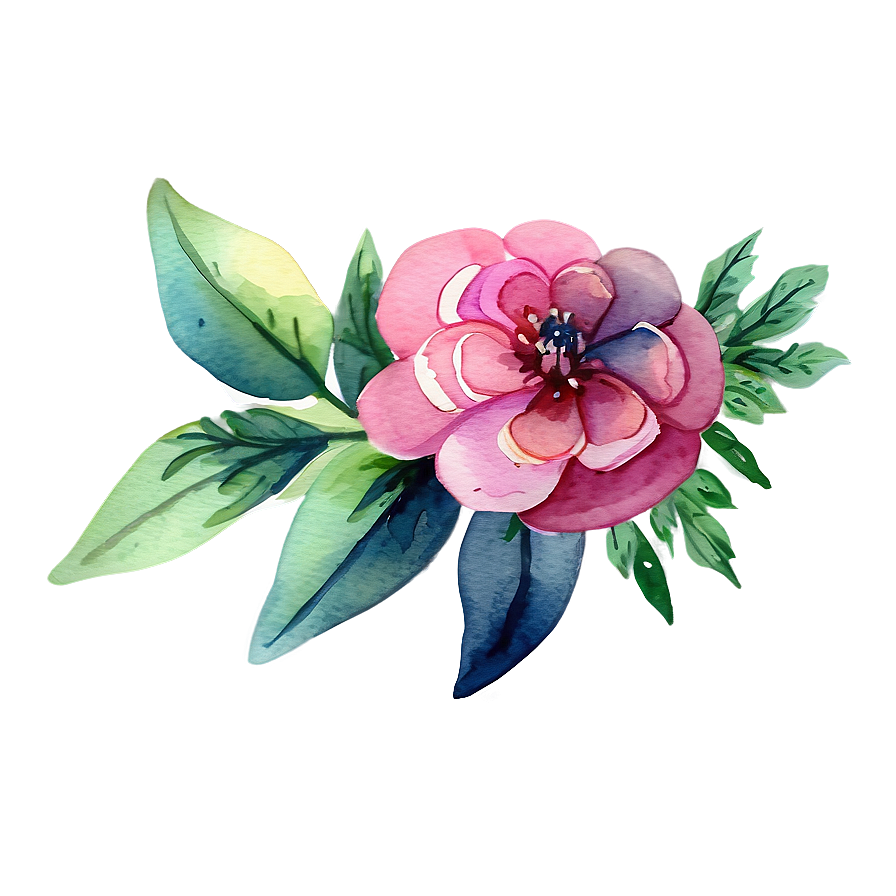 Watercolor Flowers Arrangement Png 47