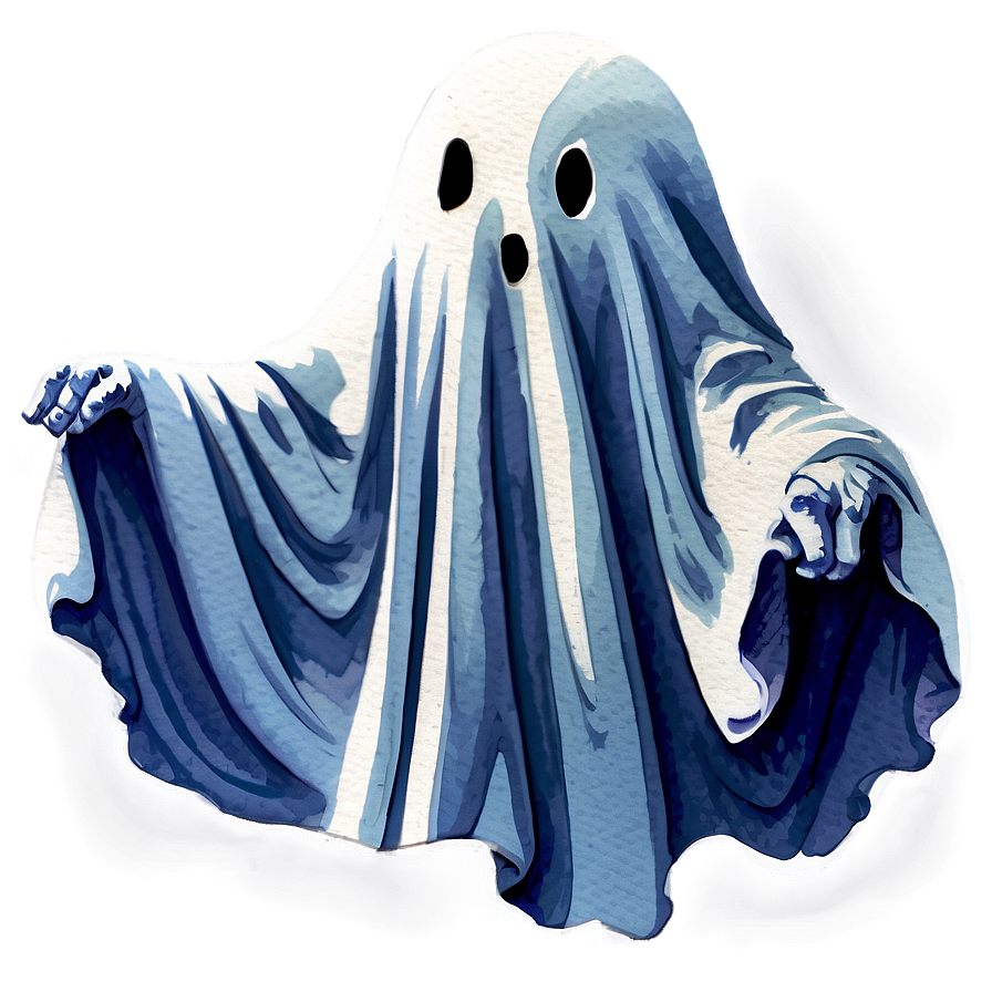 Watercolor Ghost Png 04292024