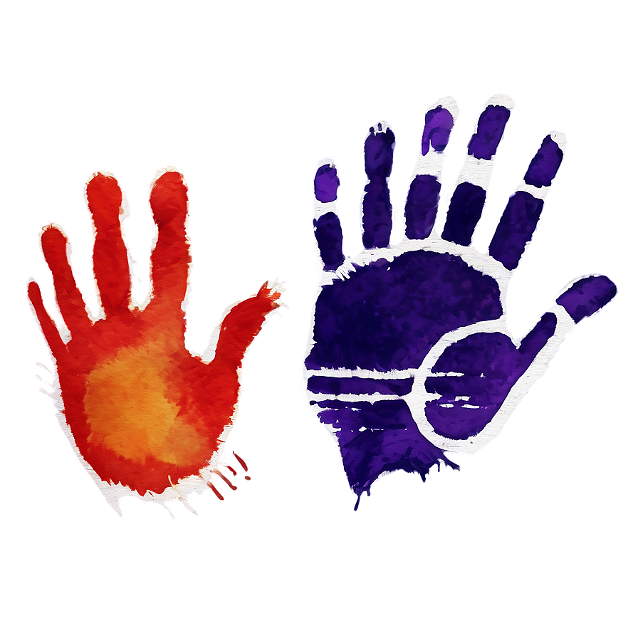 Watercolor Handprint Art Png 06212024