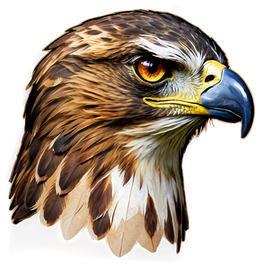 Watercolor Hawk Portrait Png 98