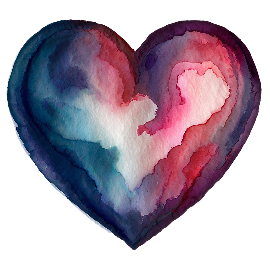 Watercolor Heart Emoji Png Image Xch