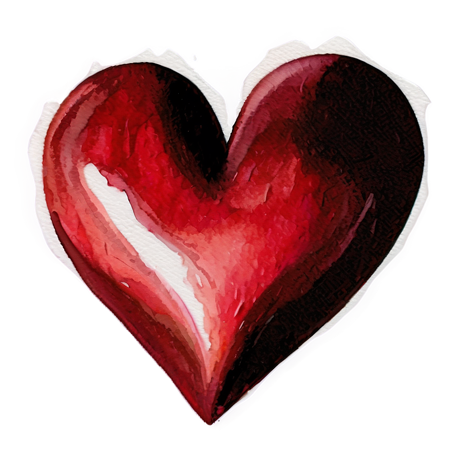 Watercolor Heart Painting Png 27