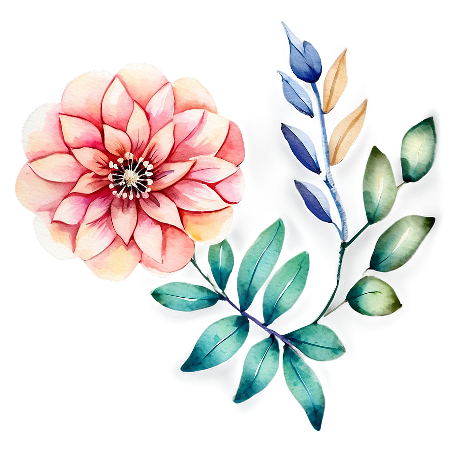 Watercolor Indie Flower Design Png 06252024