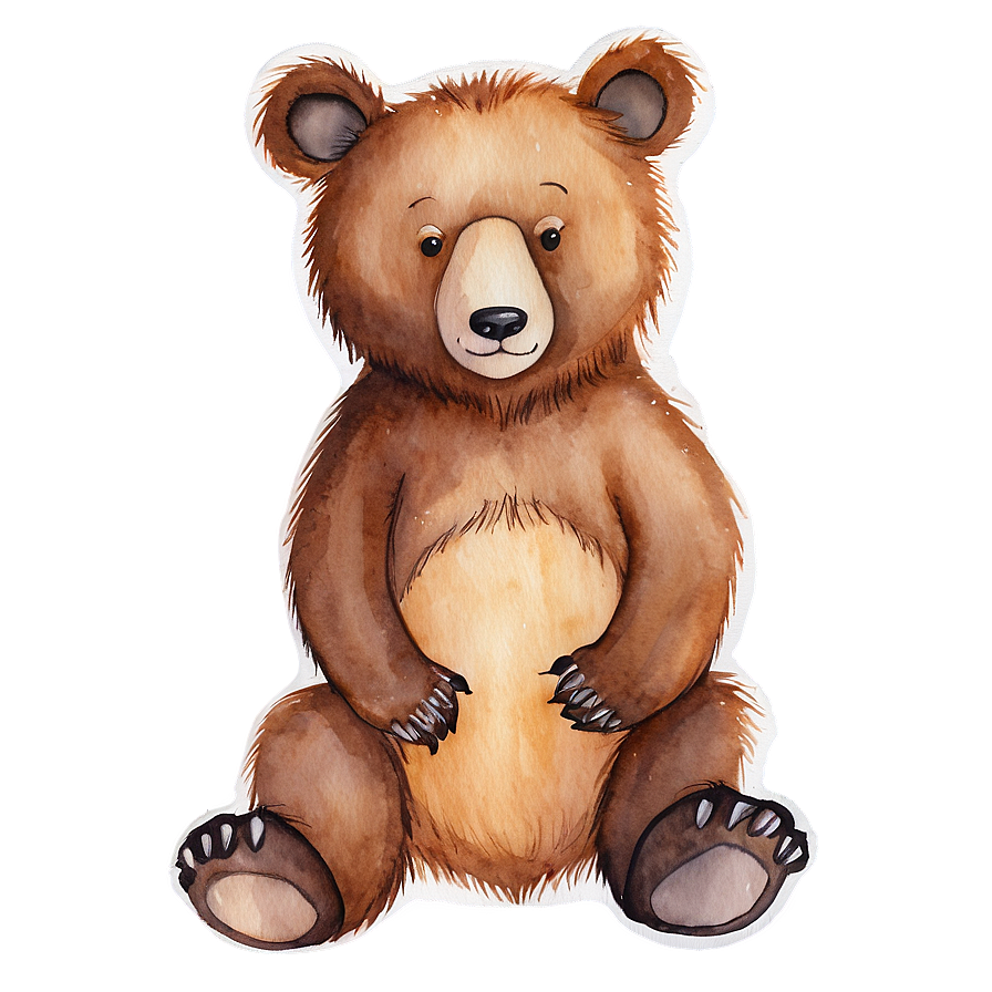 Watercolor Mama Bear Image Png 92