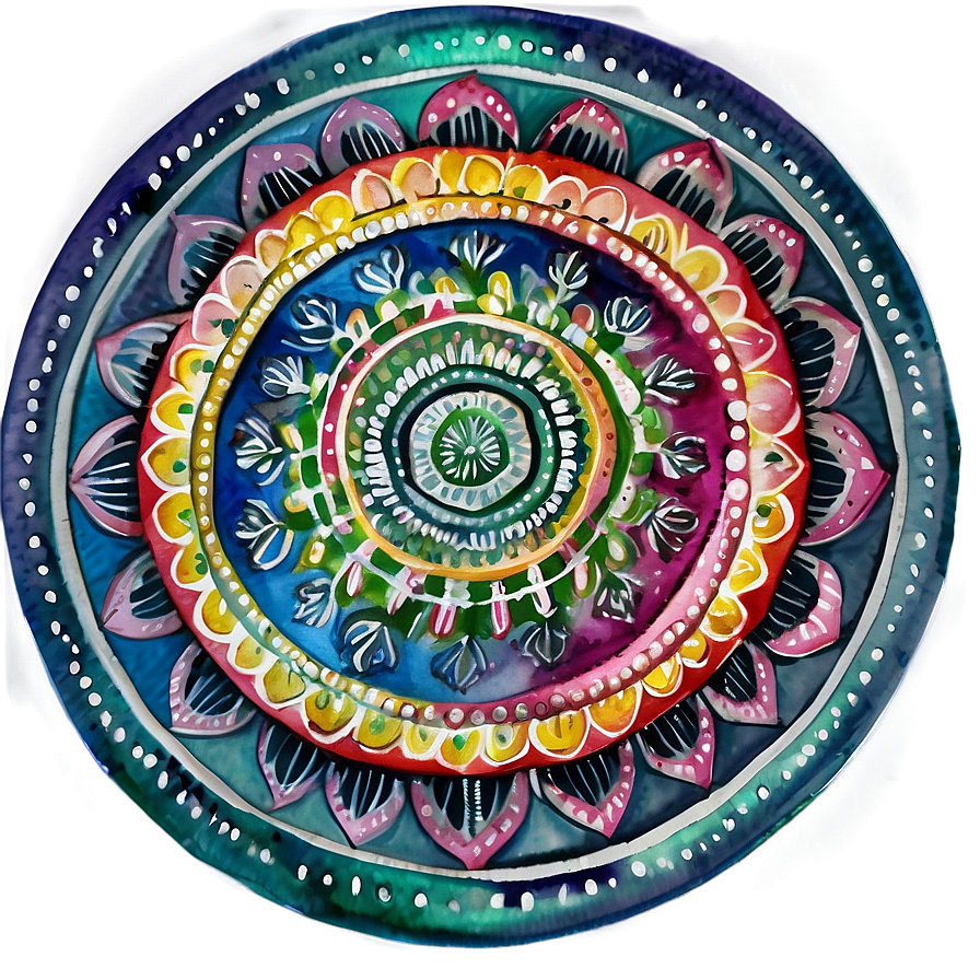 Watercolor Mandala Art Png 87