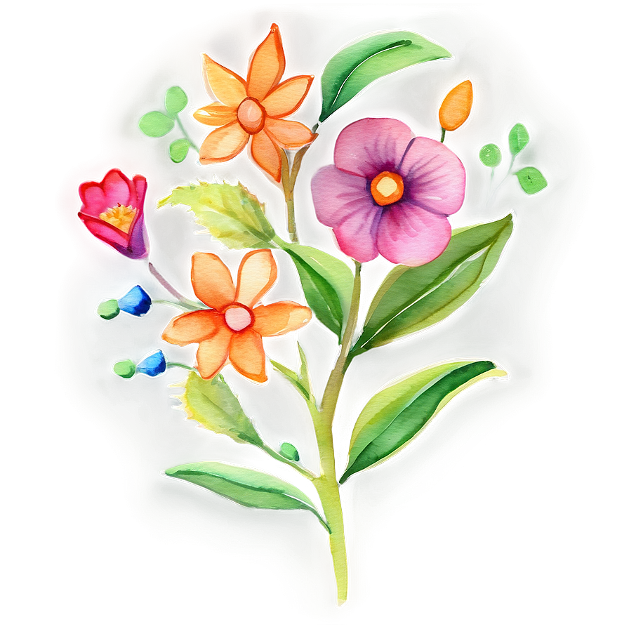 Watercolor Mexican Flowers Png 06202024