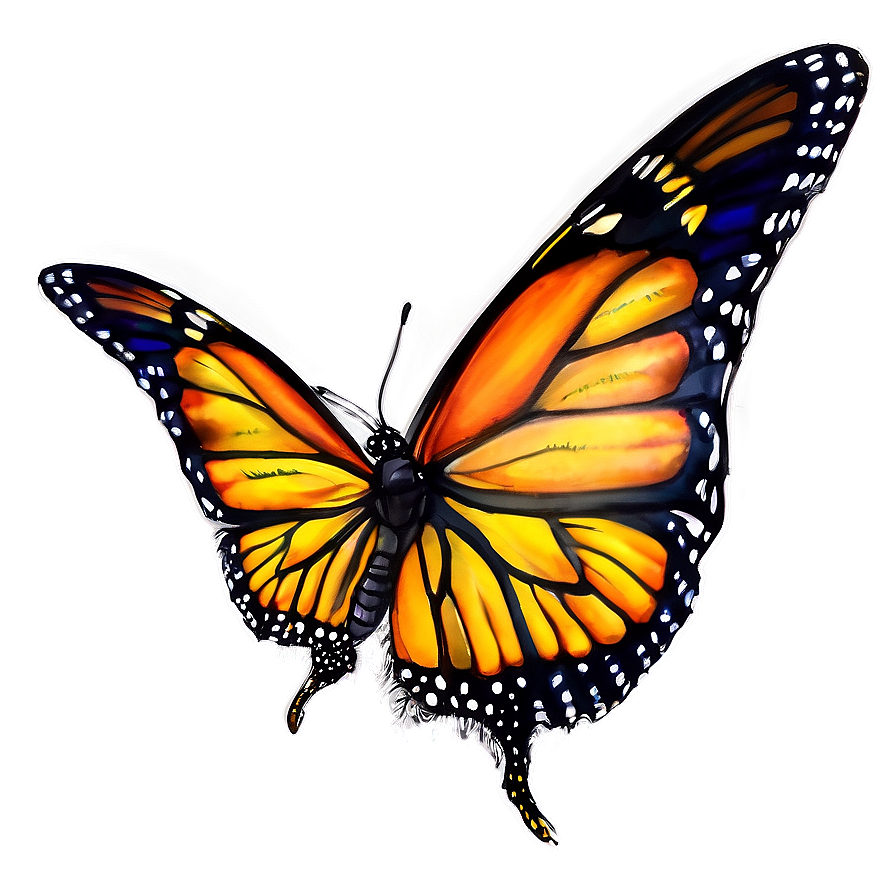 Watercolor Monarch Butterfly Png Ekg88