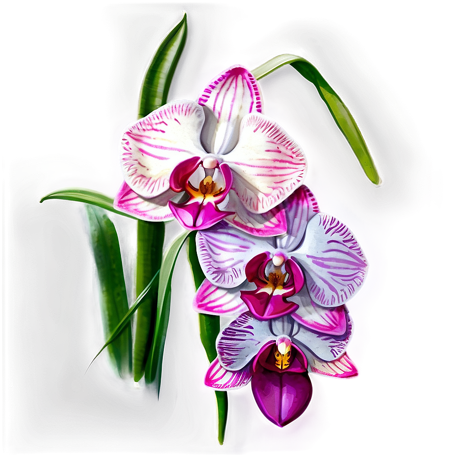 Watercolor Orchid Collection Png Nsh