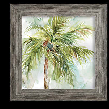 Watercolor Palm Tree Artwork