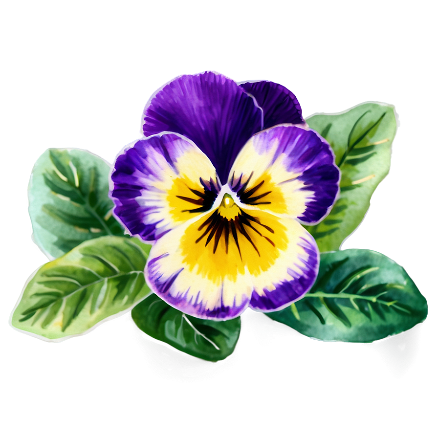 Watercolor Pansy Png Ije53