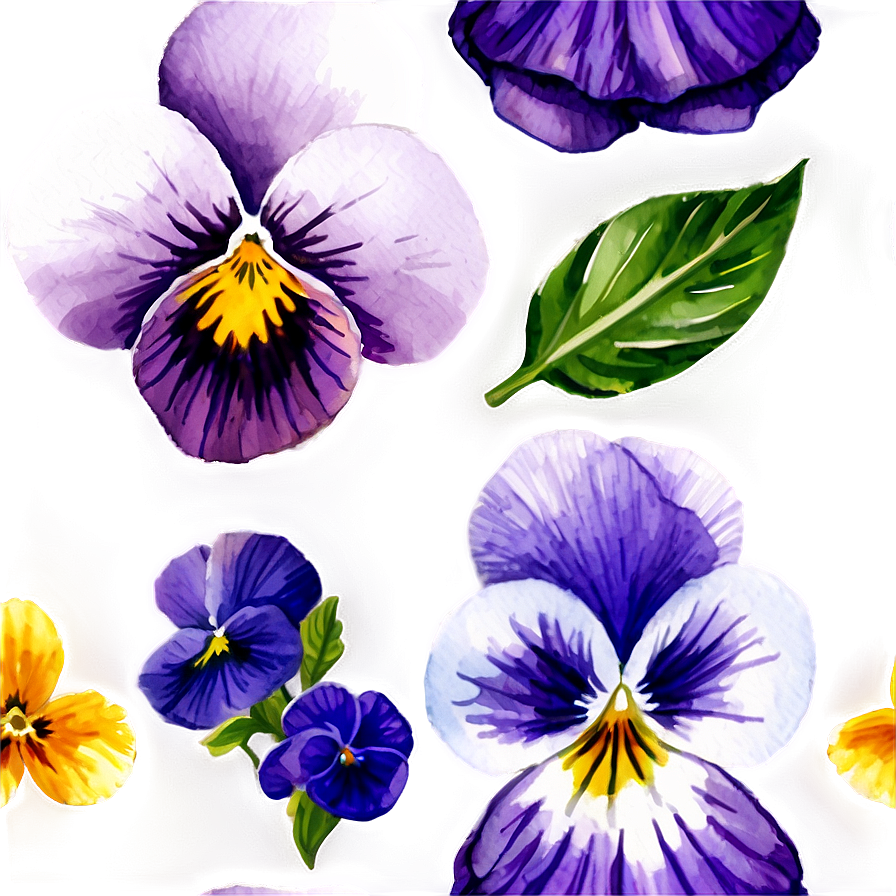 Watercolor Pansy Png Qnu