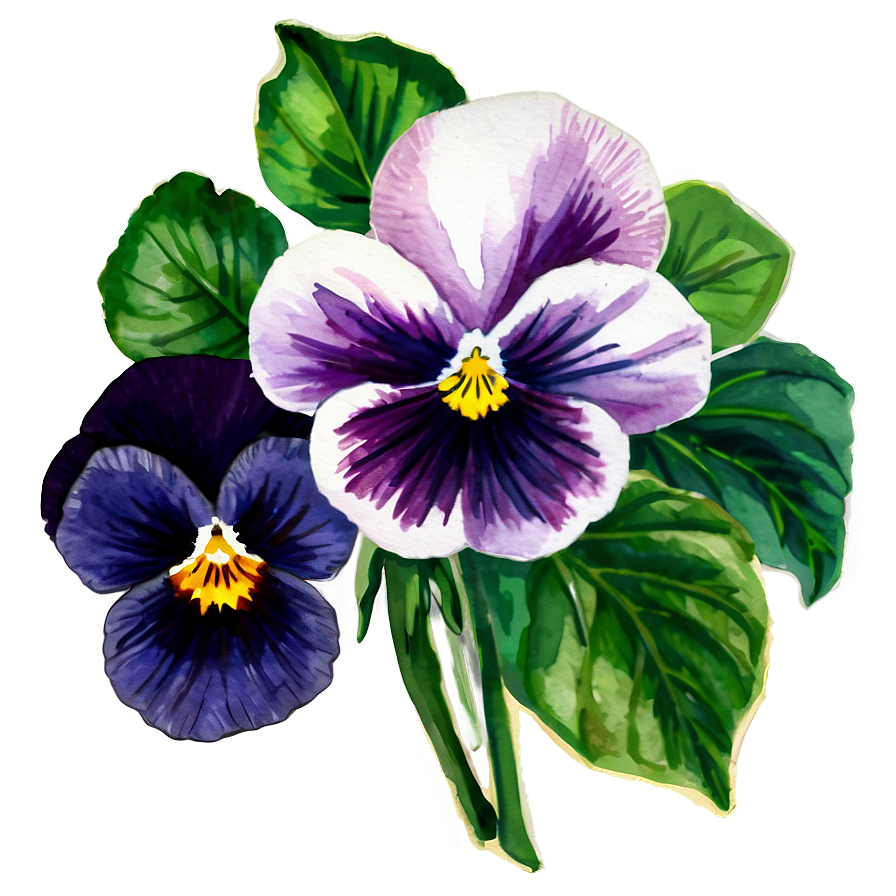 Watercolor Pansy Png Rrv