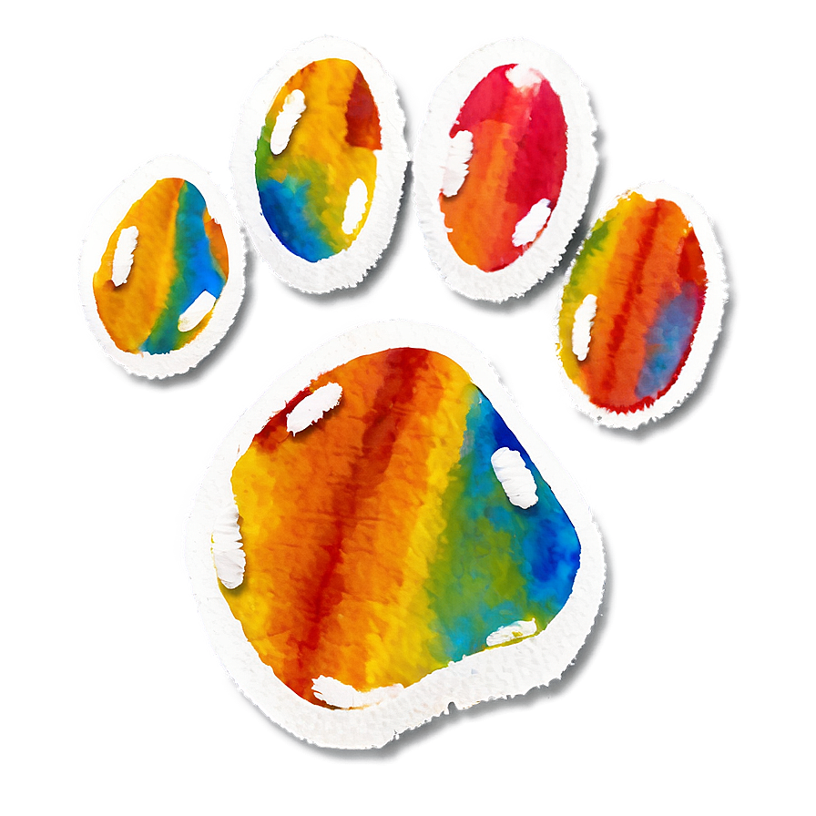 Watercolor Paw Print Art Png Qoq37