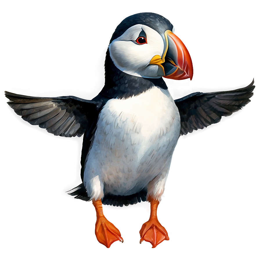 Watercolor Puffin Artwork Png Ubu82