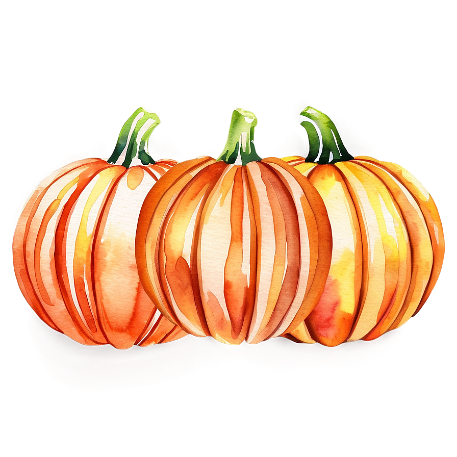 Watercolor Pumpkin Clipart Png 31