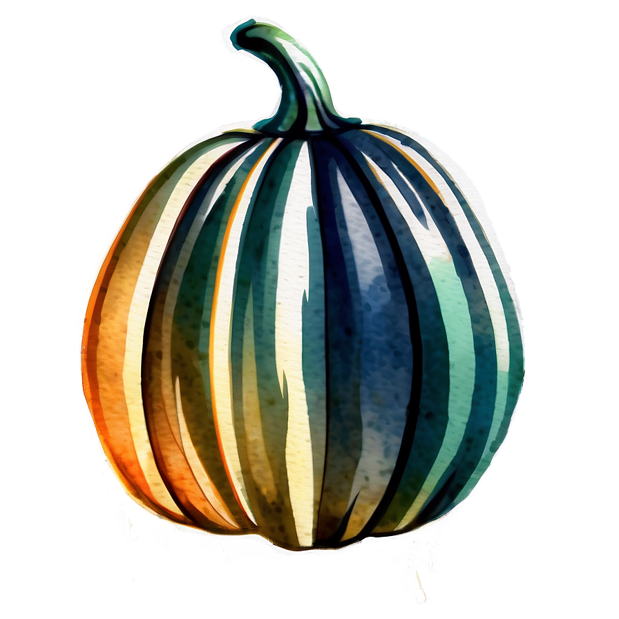 Watercolor Pumpkin Silhouette Png Gpf