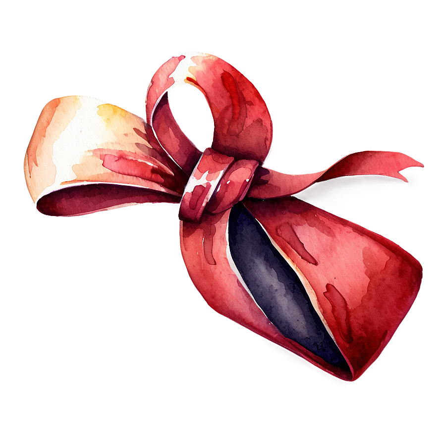 Watercolor Red Bow Png 71