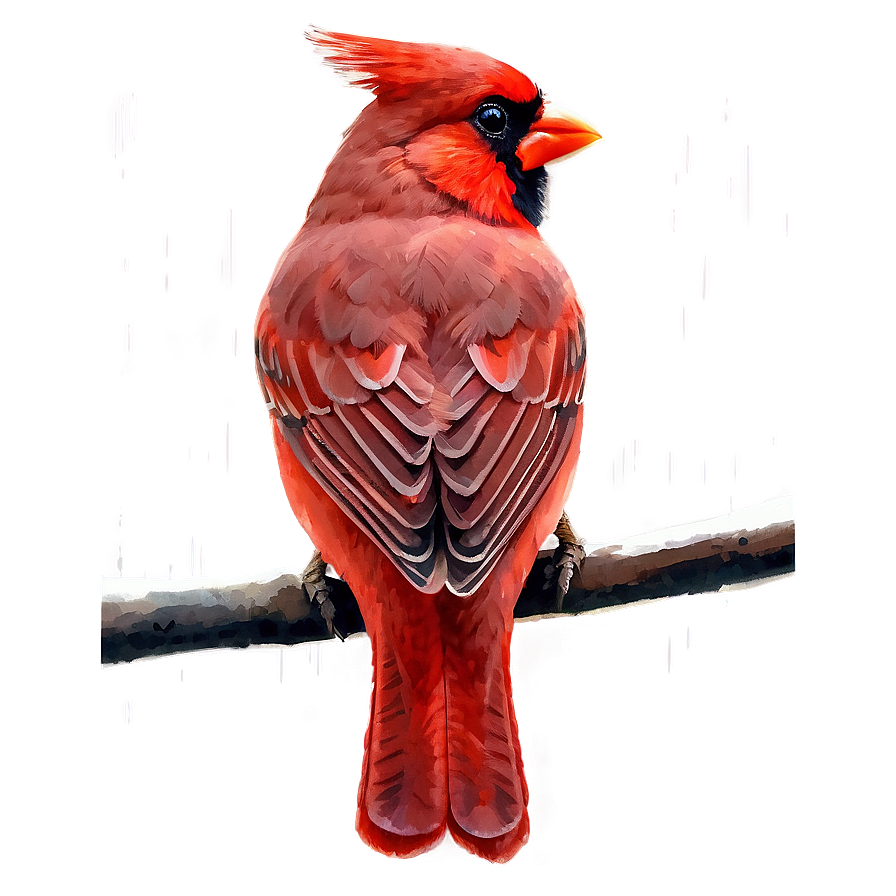 Watercolor Red Cardinal Png Mxl