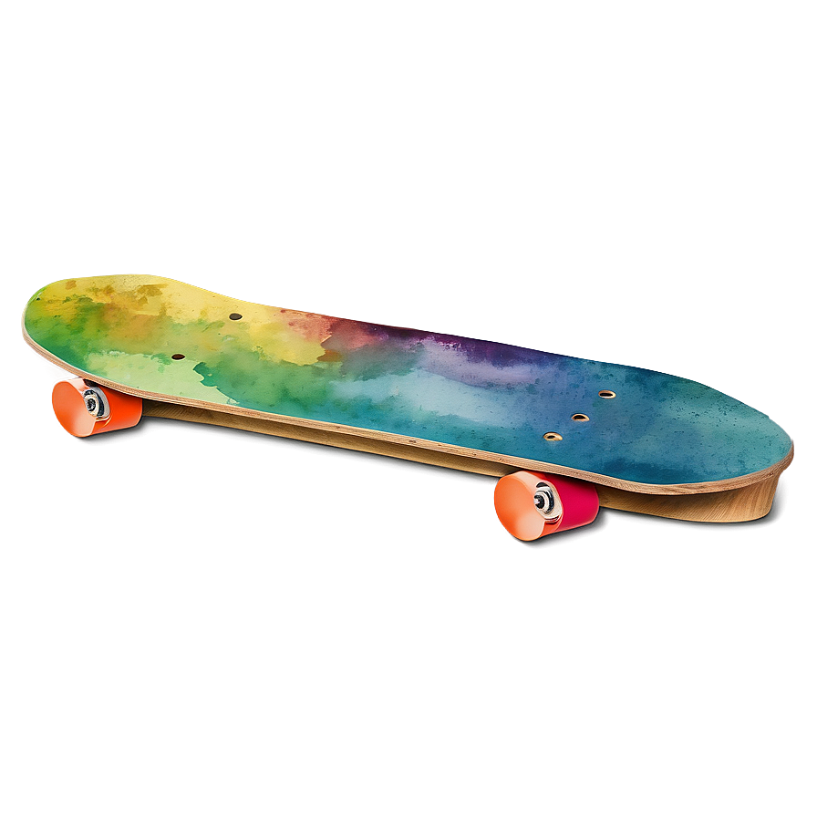 Watercolor Skateboard Deck Artwork Png 06282024