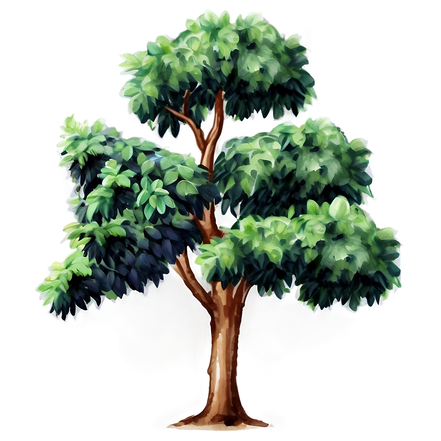 Watercolor Small Tree Png Fbl60