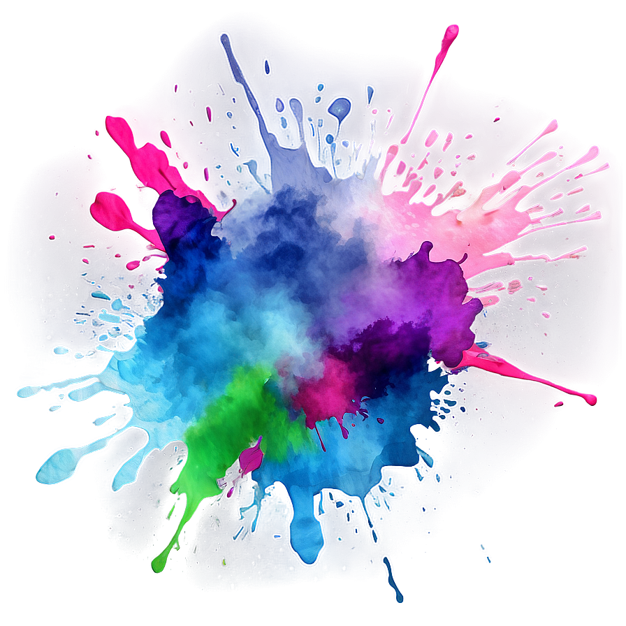 Watercolor Splatter Design Png 41