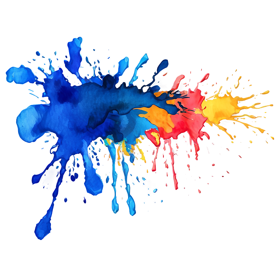 Watercolor Splatter Design Png Css72